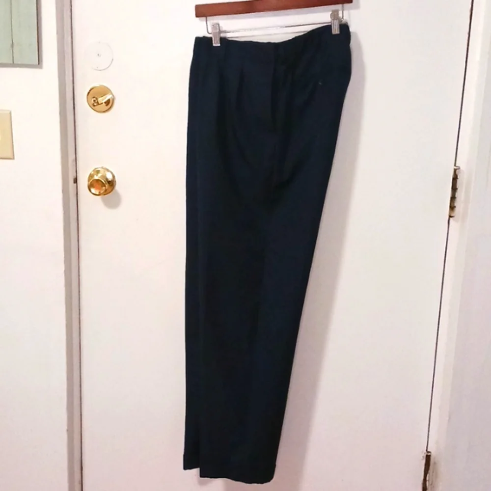 Navy Blue Men's Dress Pants - Picture 3 of 10